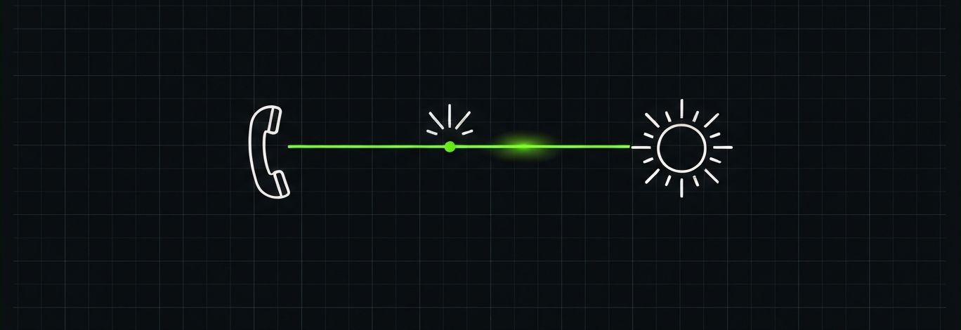 Three connected nodes representing a feed tap, a signed transaction, and a single chain account that the whole leaderboard is derived from.